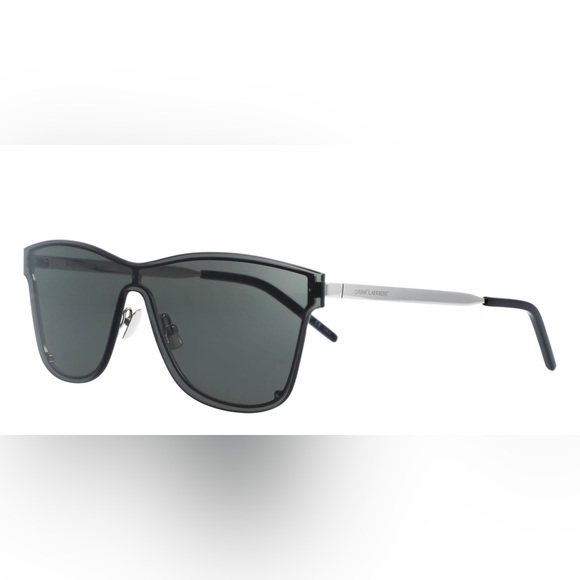 Saint Laurent SL 51 MASK Sunglasses Silver with Grey Lenses - Picture 4 of 8